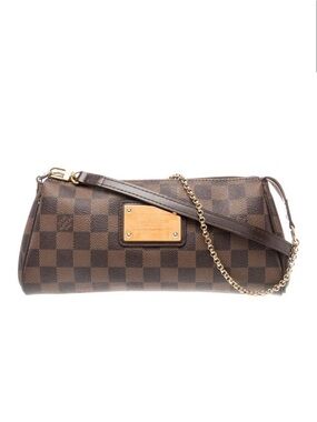 Louis Vuitton Damier Ebene Mini Shoulder Bag with Gold Chain